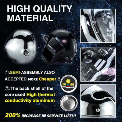 5.75 Inch Motorcycle Headlight Assembly with 6500K Color Temperature and Aviation Aluminum Parts for Long Lifespan