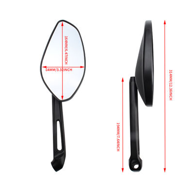 Wide Angle Mirror Large Mirror Motorcycle Rearview Mirror 10mm/8mm Hollow-Out Design Motorcycle Universal Accessories