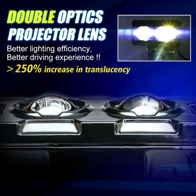 YAYE Exploradoras Para Moto Luces Mini Spot Light Led Lente De Doble Proyector Amarillo Blanco 20W 2000LM