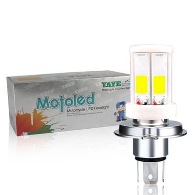 2400lm 50000 Saat H4 HS1 BA20D H6 P15D H6M 4 COB Seramik LED Başlık Işık Sis Lambası