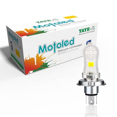 AC/DC8-80V H4 HS1 BA20D H6 COB LED Motosiklet Farı ampulü Alüminyum taban tahtası ile