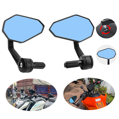 Elmas Şeklinde Saplı Ayna, 22mm Gidon Genişliğine Uygun Motosiklet Dikiz Aynası, Motosiklet Evrensel Aksesuarları