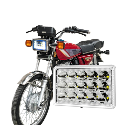 YAYE CG125 LED Farı 12 Çip DC12V Beyaz Mavi DRL Motosiklet Işığı