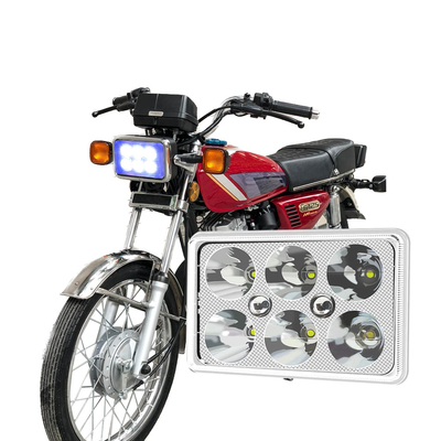 YAYE CG125 LED Far 6 Çipli DC12V Beyaz Mavi DRL Motosiklet Farı