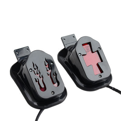 12 aylık garanti ile 12V Universal Fit LED Motosiklet Kuyruk Işığı - Alev Tarzı Arka Işık